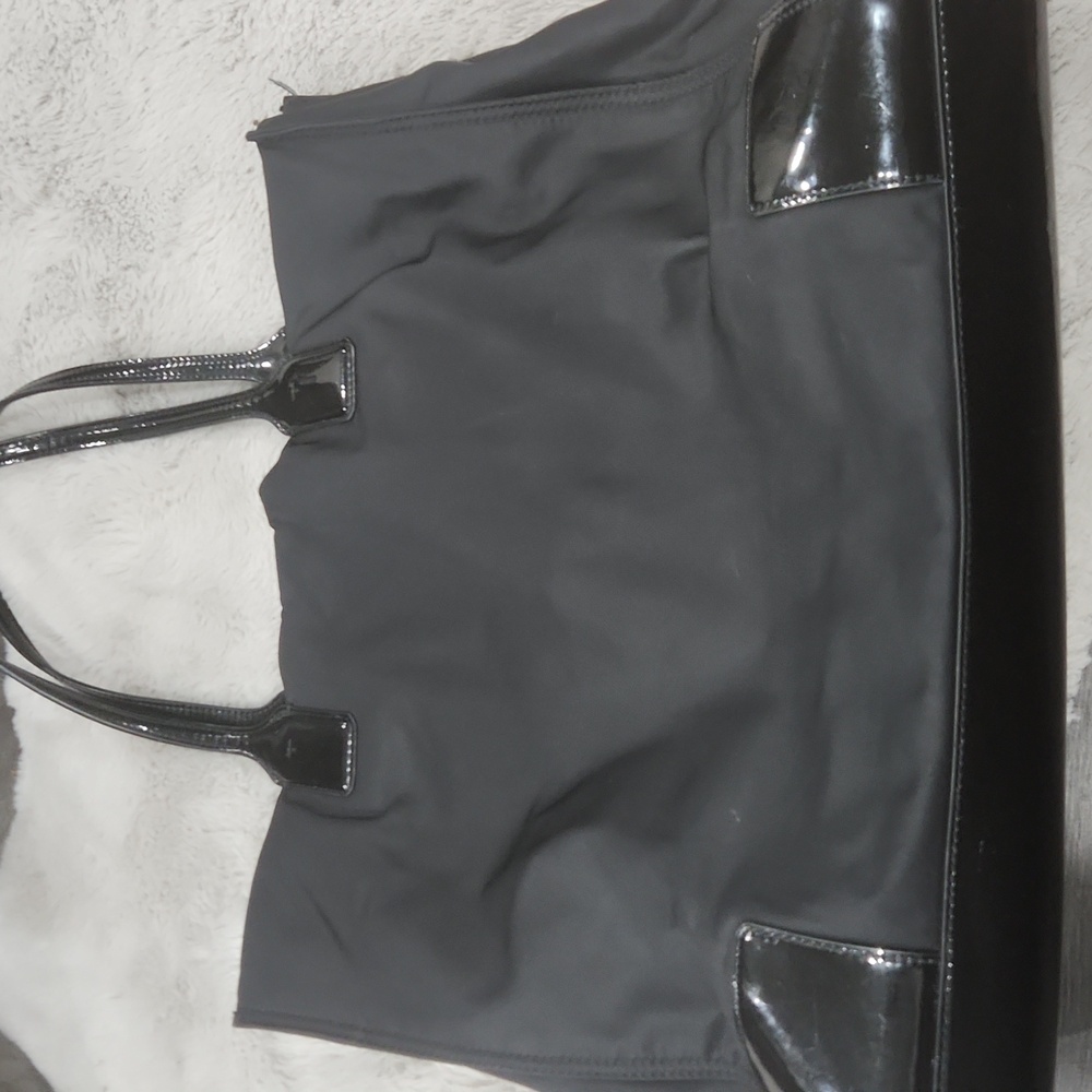 Tory Burch Patent Black Structured Tote Bag - Picture 9 of 12